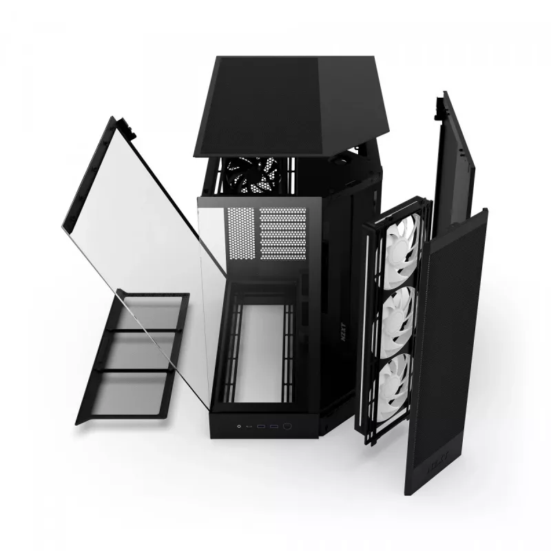 Pc-behuizing NZXT H9 Flow RGB midi-tower zwart