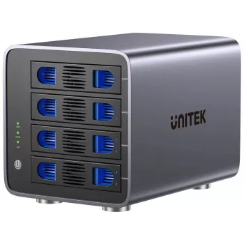 Unitek RAID-behuizing S1301AGY01-EU USB-C voor SATA-schijven, ondersteunt tot 80 TB