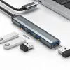 USB-hub QOLTEC 53792, USB-C 3.1 naar 4 poorten (USB 3.0 x1, USB 2.0 x3)