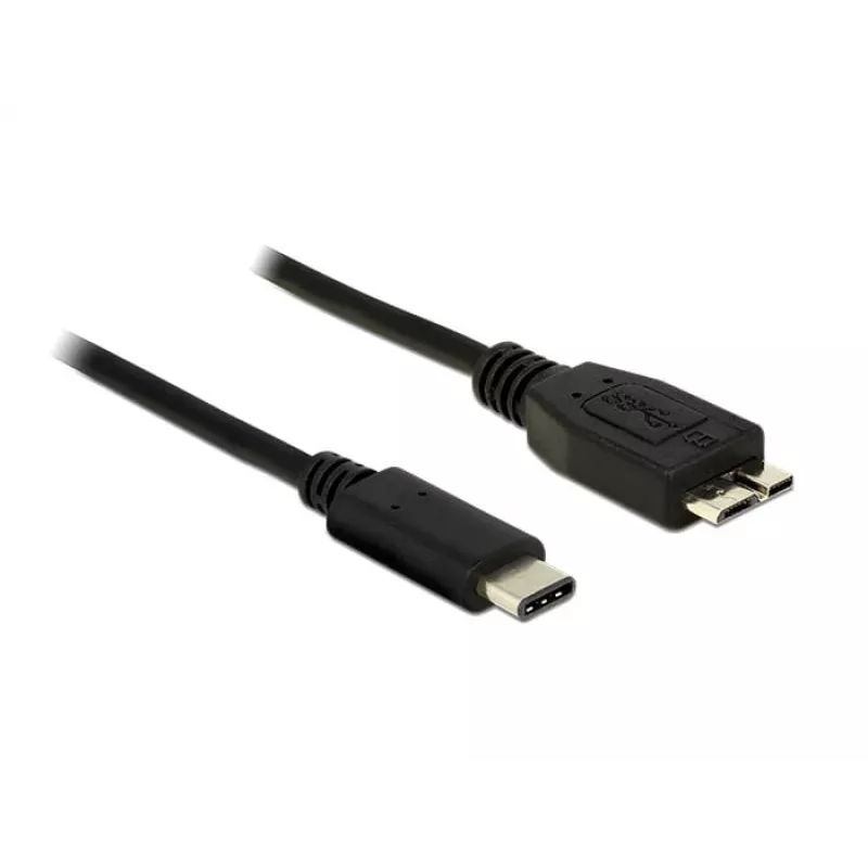 USB-kabel DeLOCK 1m USB 3.1 USB 3.2 Gen 2 USB-C Micro-USB B zwart