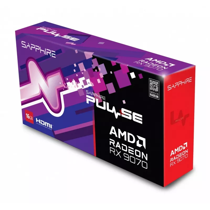 SAPPHIRE PULSE Radeon RX 9070 16GB GDDR6 grafische kaart