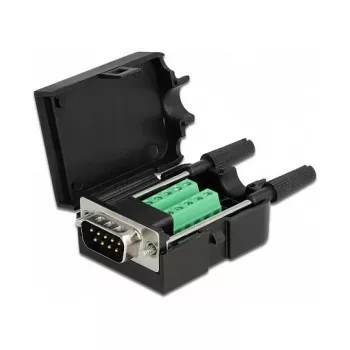Kabelverbinder DeLOCK 66232 Sub-D 9 10-polige klemmenstrook zwart