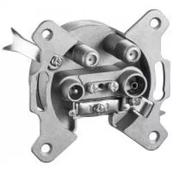 Wentronic Goobay 4-holes antennedoos, 2 dB – aftak- of einddoos, DC-doorvoer (67049)