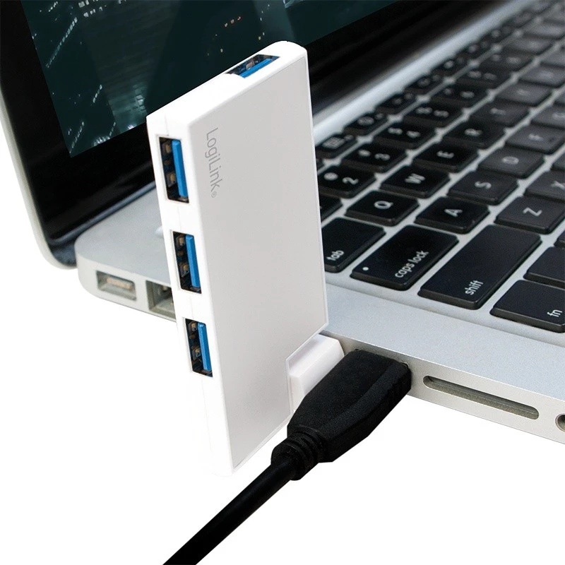 USB 3.0 4-poorts hub, zilver