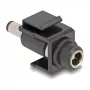 DeLOCK Keystone-module DC 5,5 x 2,1 mm bus naar DC 5,5 x 2,5 mm stekker zwart