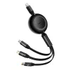 USB kabel Baseus CAMJ010201 1,1 m USB 3.2 Gen 1 USB C Micro USB-A Lightning zwart