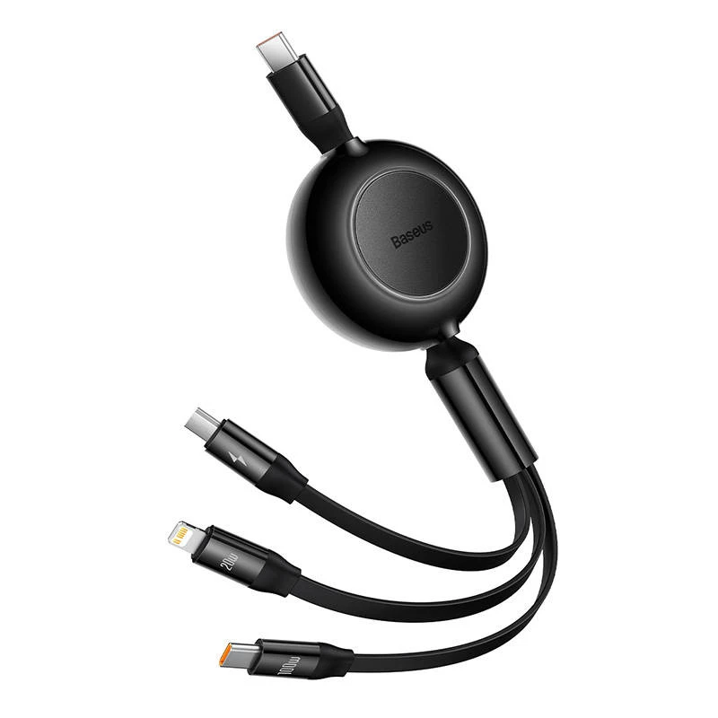 USB kabel Baseus CAMJ010201 1,1 m USB 3.2 Gen 1 USB C Micro USB-A Lightning zwart