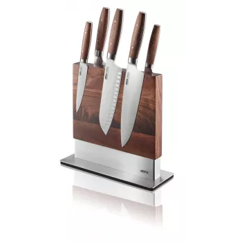 Guard messenblok GEFU 13958 van NPC Polska – RVS en walnoot, 90×250×256 mm