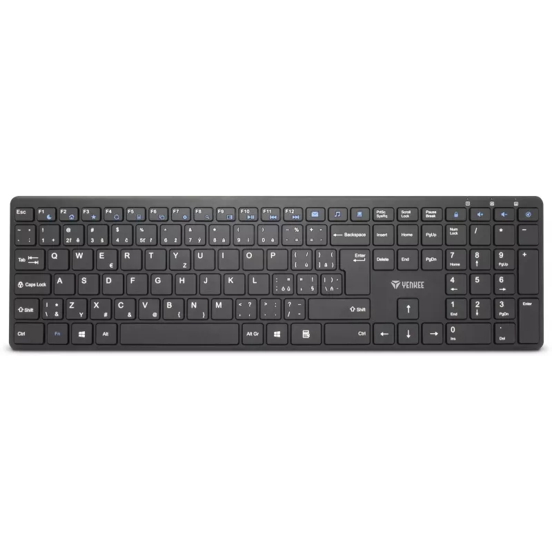 Draadloze toetsenbord-muis-set YENKEE YKB 2008CS — 2,4 GHz USB, compacte layout