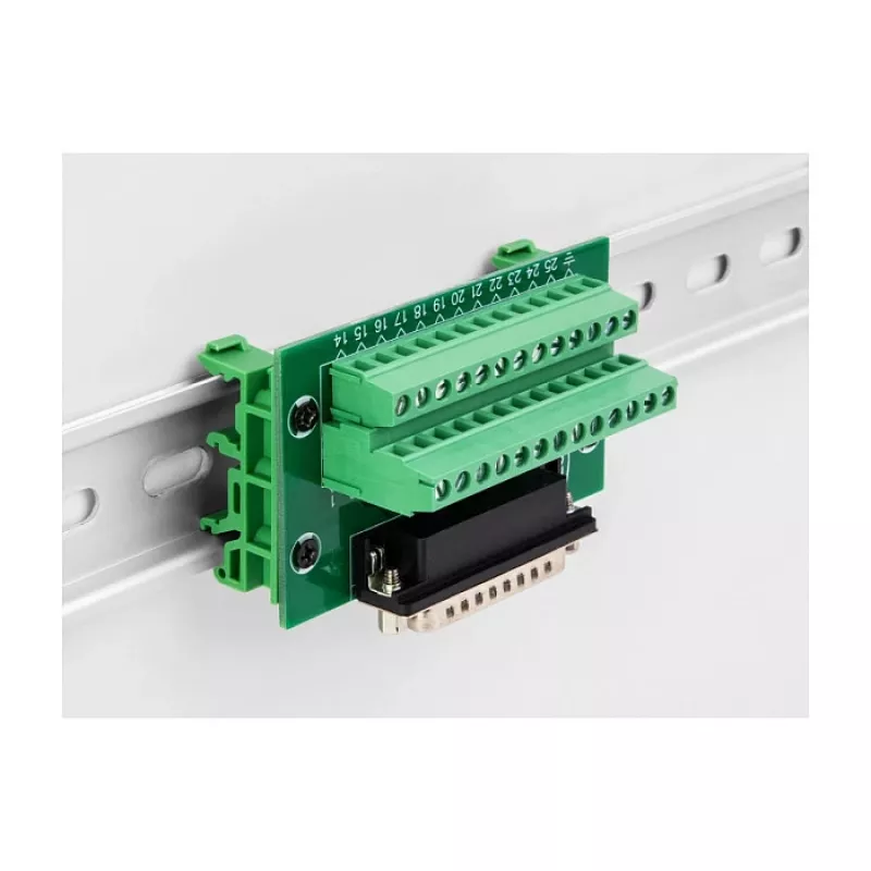 Delock 66912 D-Sub 25-pins bus naar klemmenblok voor DIN-rail