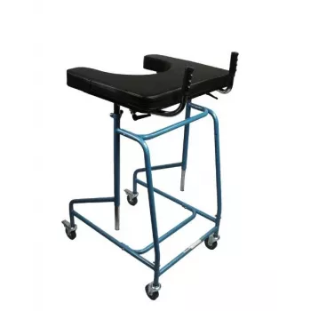 Vierwielige steunrollator VITEA CARE VCBK2A met in hoogte verstelbaar, opvouwbaar stalen frame, remmen, 4 rubberen wielen, max. belasting 125 kg