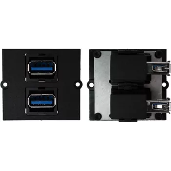 Stopcontact Bachmann 917.059 2 x USB A zwart