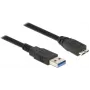 USB-kabel DeLOCK 85072 USB 3.2 Gen 1 1m USB A Micro-USB B zwart