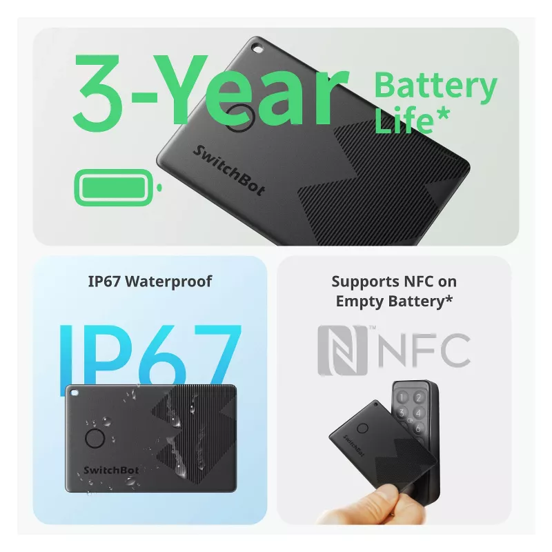 Switchbot portemonnee-trackerkaart NFC-compatibel (W2500032)