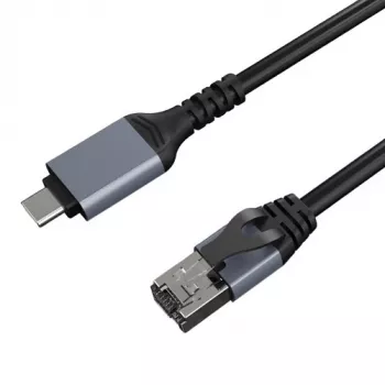 Internetkabel CAT6 UTP, USB Type-C - RJ45, 1m