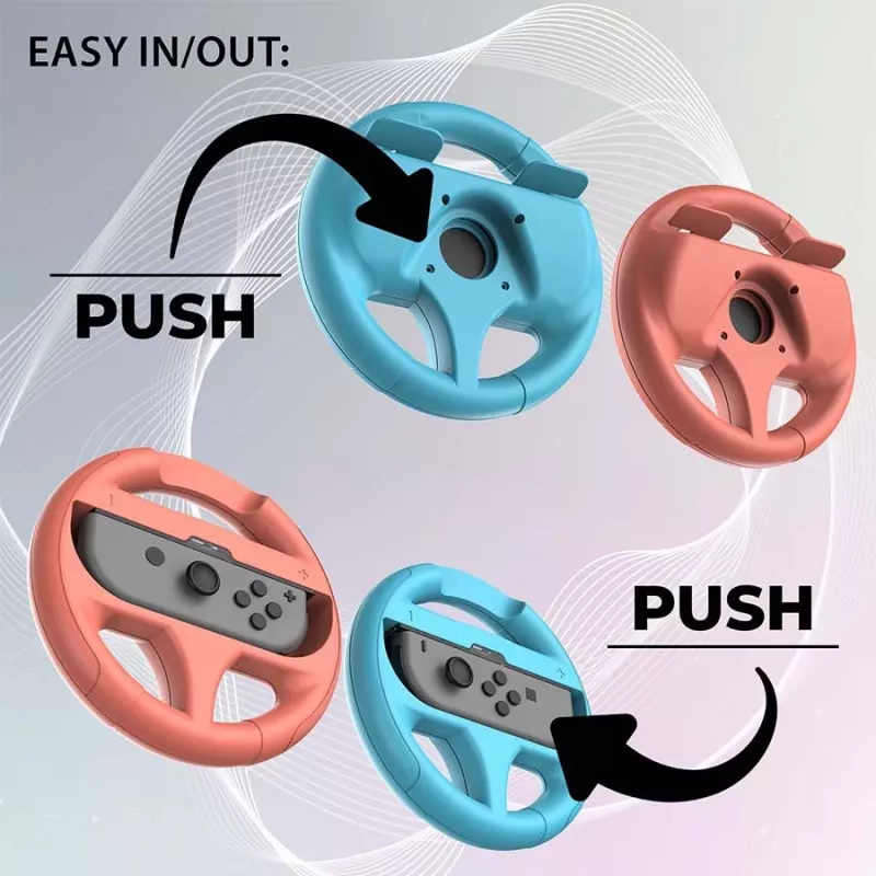 Wheel mod Subsonic 2-pack stuurwielen voor Switch & Switch 2 rood turquoise