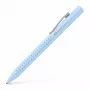 Clip-on balpen, intrekbaar, Faber-Castell 243916 lichtblauw extra breed
