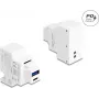 DELOCK Keystone-module met USB Type-A en USB Type-C oplaadpoort PD 20W wit