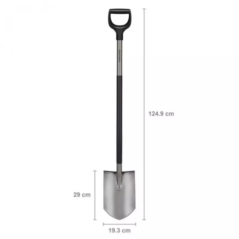 Fiskars ergonomische spade, grijs (1067511)