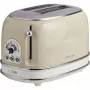 Ariete 155 Design 2-sneden toaster met sandwichmandjes, 6 bruiningsstanden, 810 W, roestvrijstalen behuizing, uitneembare kruimellade, pastelbeige