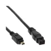 FireWire 400 naar 800 kabel InLine 34901 1m stekker/stekker zwart