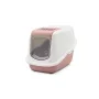 Overdekte kattenbak Savic Nestor wit-roze, overdekte gesloten bak, 56×39×38,5 cm