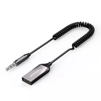 Audio-ontvanger UGREEN CM309 Bluetooth 5.0 USB met 3,5 mm AUX-jack, zwart, 20–20000 Hz