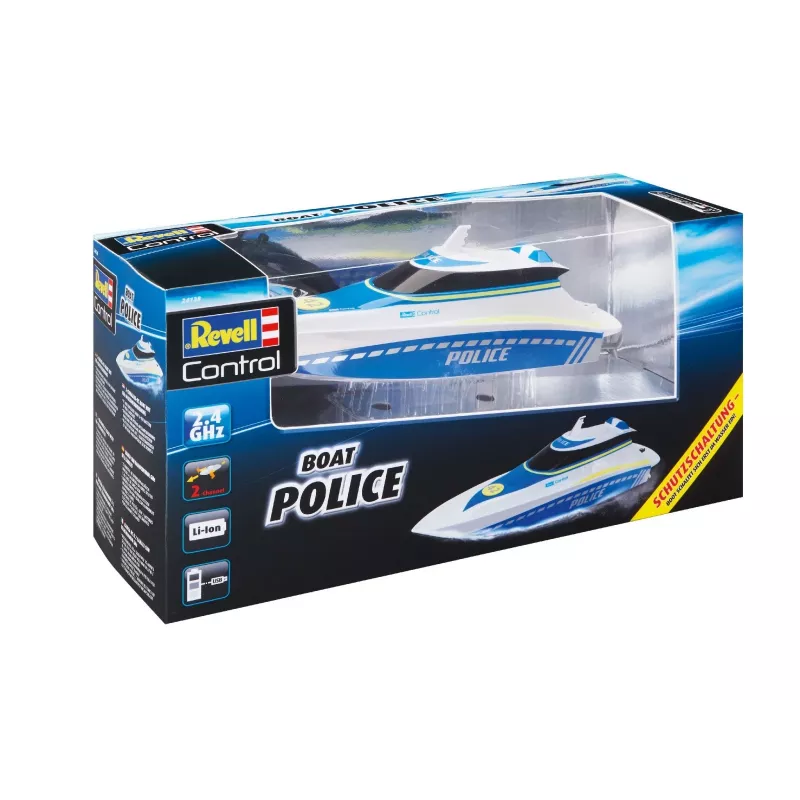 Revell Control Waterpolice RC beginners motorboot 100% RtR 350 mm (24138)