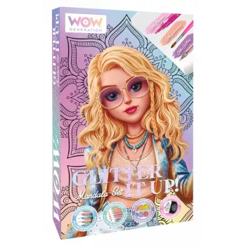 Creatieve kleurset Kids Euroswan WOW00084 — mandala-glitterkit voor kinderen