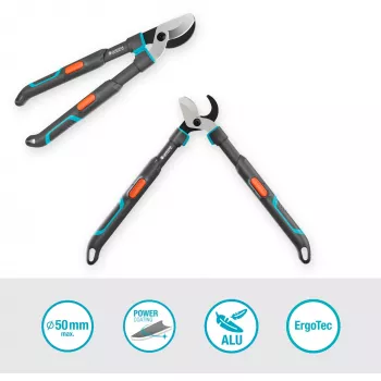 Gardena takkenschaar TeleCut Pro S grijs/turkoois 52cm - 67cm (12040-88)