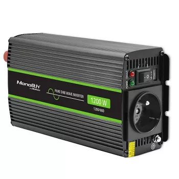 Auto-omvormer Qoltec Monolith 1200 W zwart 24 V