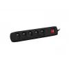 Overspanningsbeveiliging NATEC Bercy 400 — 5 stopcontacten, 3 m kabel, zwart