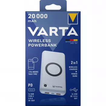 Powerbank Varta 57909 20000 mAh lithium-polymeer draadloos laden
