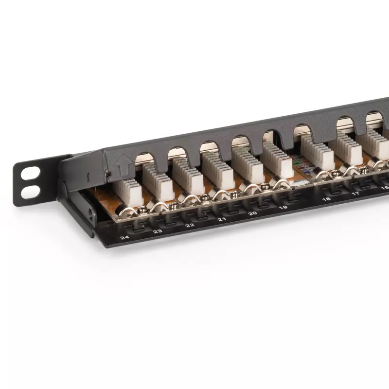 Patchpanel Digitus CAT 6 Class E High Density afgeschermd zwart
