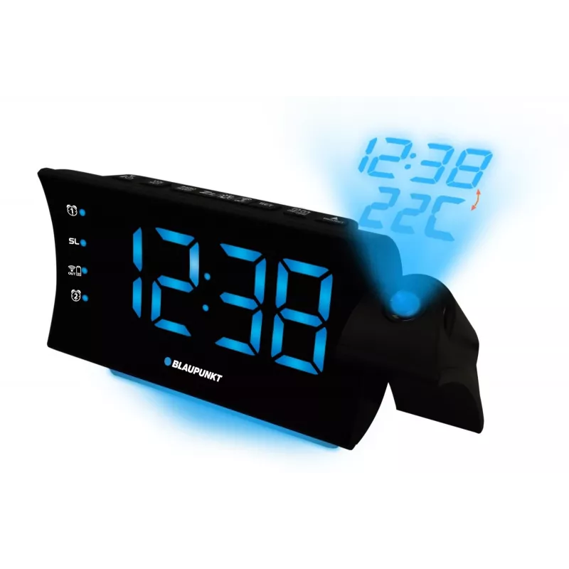Blaupunkt CRP81USB wekkerradio met projectie en USB-oplaadpoort, zwart
