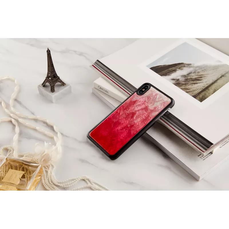 Smartphonehoesje iKins voor iPhone XS Max – roze meer met zwarte accenten