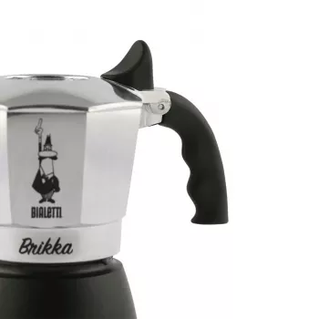 Bialetti Brikka mokakan 0,1 L zwart, roestvrij staal