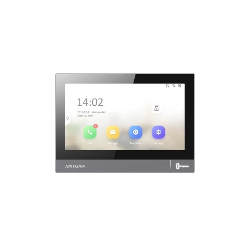 Videodeurintercom binnenunit Hikvision DS-KH8381-WTE1 7 inch 1024x600, PoE, Wi-Fi, MicroSD