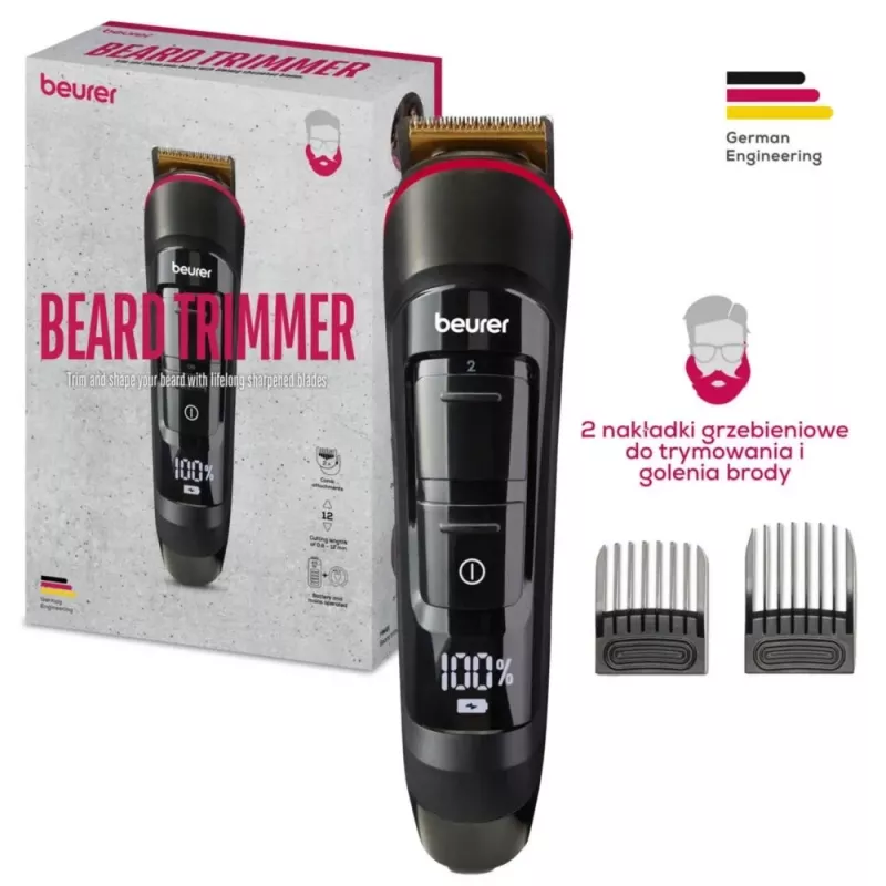Beurer baard- en stoppeltrimmer MN4 oplaadbaar precisie snijden