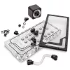 Pompverdeelplaat EK Water Blocks EK-QuantumX Loophole D5 PWM zwart plexiglas
