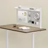 Bureaubladscheiding ergo office ER-301 W – 1116 mm brede stalen privacywand met magneetbord, wit, max. belasting 10 kg