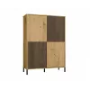 KAMARO 4DK smalle/GŁ eiken ARTISAN DISPLAY CABINET