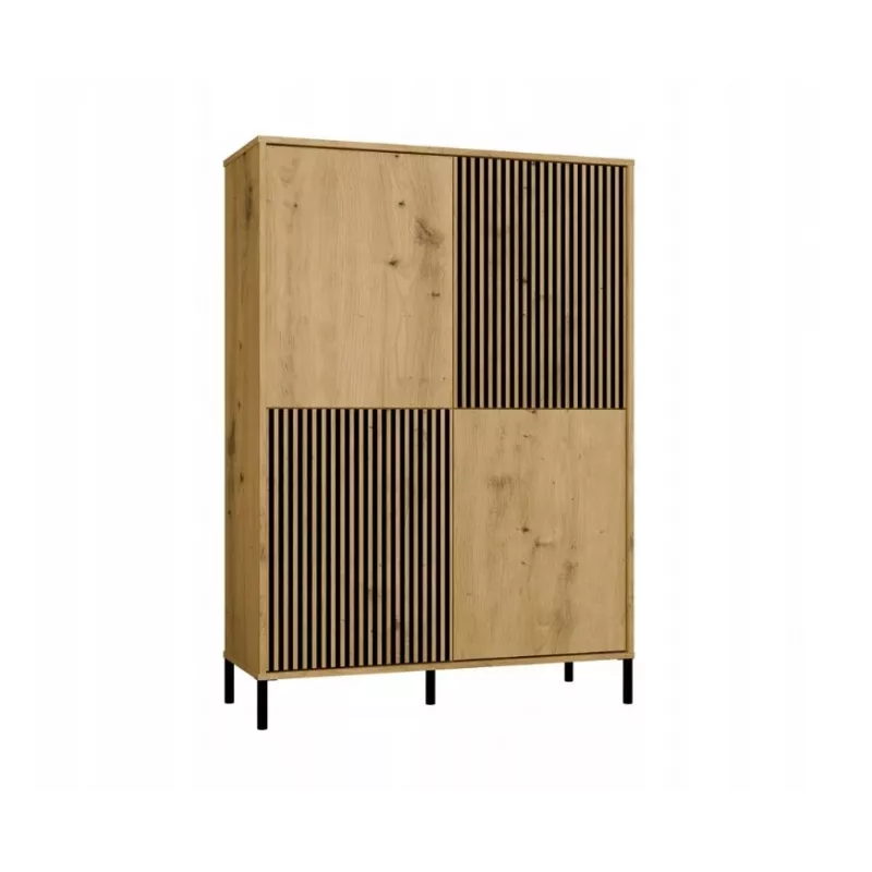 KAMARO 4DK smalle/GŁ eiken ARTISAN DISPLAY CABINET