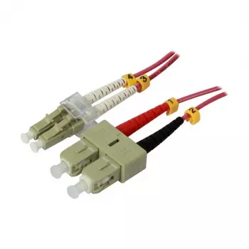 Glasvezel-2-fiber-patchkabel 1.0m LC-SC - 50/125um - OM4 - AD=2mm - Synergy 21
