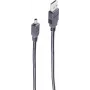 USB-kabel ShiverPeaks BS77261 1 m USB A naar mini-USB B grijs