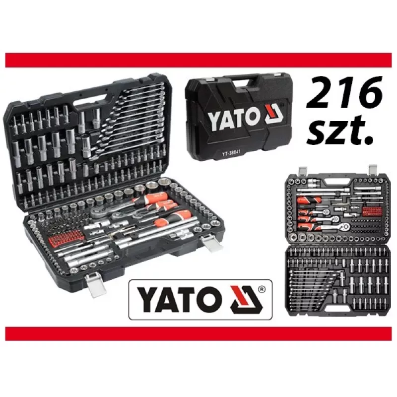 YATO YT-38841 1/4 inch, 3/8 inch, 1/2 inch dopsleutelset