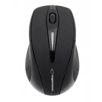 Draadloze RF-muis ESPERANZA EM101K, voor beide handen, 1000 DPI, 2,4 GHz nano-USB-ontvanger, zwart