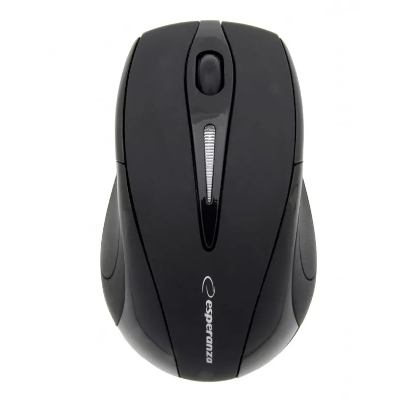 Draadloze RF-muis ESPERANZA EM101K, voor beide handen, 1000 DPI, 2,4 GHz nano-USB-ontvanger, zwart