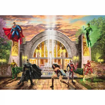 Thomas Kinkade Studios: DC Justice League - Hall Of Justice, puzzel 1000 stukjes