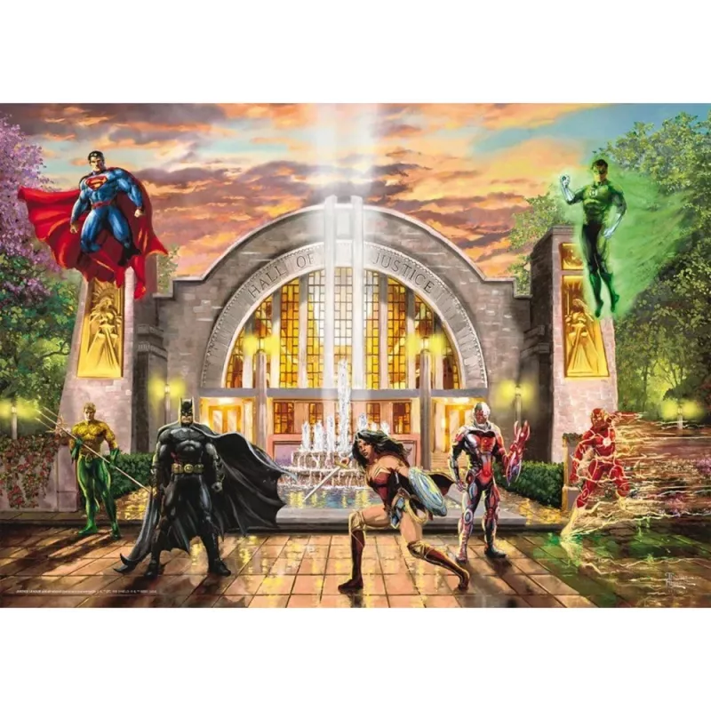 Thomas Kinkade Studios: DC Justice League - Hall Of Justice, puzzel 1000 stukjes
